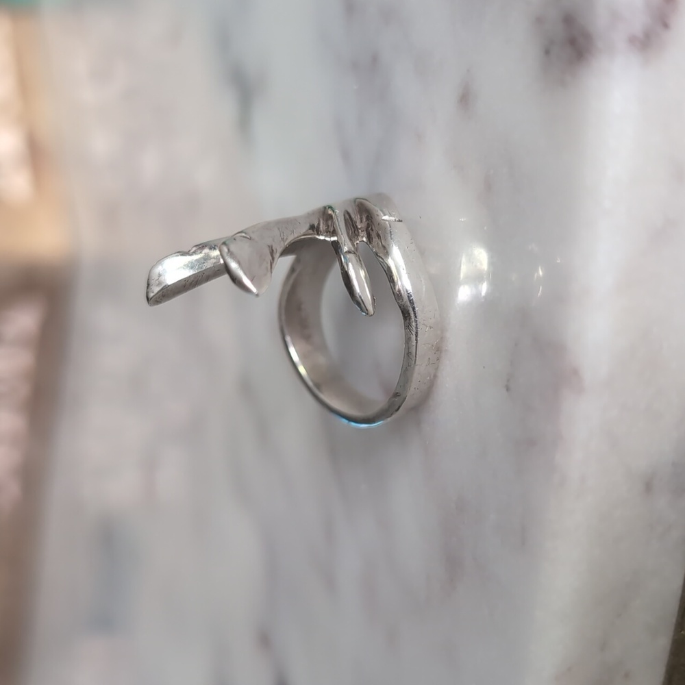 Sterling Silver Hand Ring - image 7